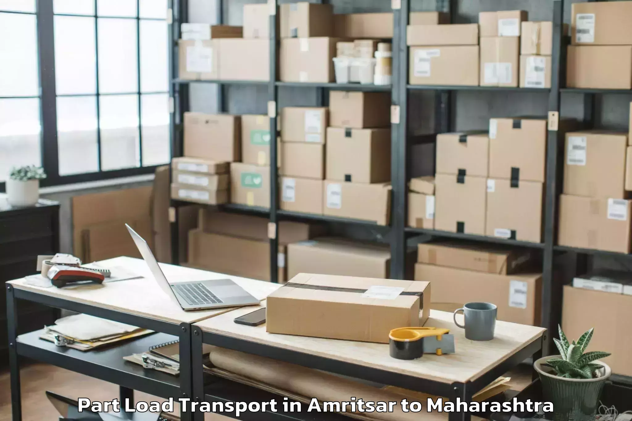 Book Amritsar to Sonegaon Part Load Transport Online